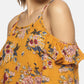 SAHORA Women printed cold shoulder Top