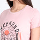 Women's Printed T-shirt (Weekend)