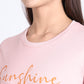 Women's Printed T-shirt (SUN SHINE)