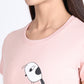 Women's Printed T-shirt (WHITE CAT)