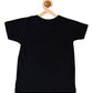 Kids Printed round neck black t-shirt