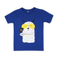 Kids Printed round neck Blue t-shirt