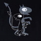 Kids Printed round neck black t-shirt