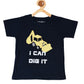 Kids Printed round neck navy blue tshirt