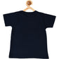 Kids Printed round neck navy blue tshirt