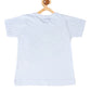 Kids Printed round neck white t-shirt