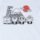 Kids Printed round neck white t-shirt
