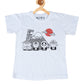 Kids Printed round neck white t-shirt