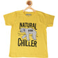 Kids Printed round neck yellow t-shirt