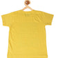 Kids Printed round neck yellow t-shirt