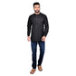 PAROKSH Men Solid black handloom khadi short straight kurta