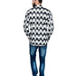 PAROKSH Men Solid grey checkered ikat handloom short straight kurta