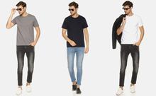 Men's solid cotton round neck t-shirt combo (pack of 3)