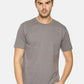 Men's solid cotton round neck T-shirt